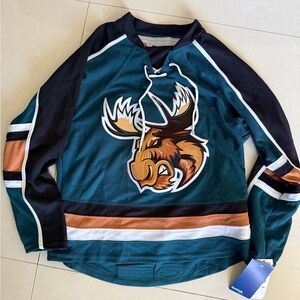 VINTAGE KIDS MANITOBA MOOSE 07/08 - 09/10 HOCKEY JERSEY MEDIUM M AHL REEBOK CCM